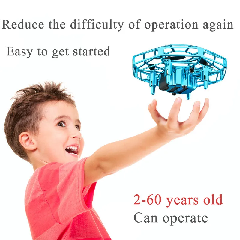 Mini Drone UFO Toys Infrared Sensing Control Hand Flying Aircraft Quadcopter Infraed RC Helicopter  Kid Toy