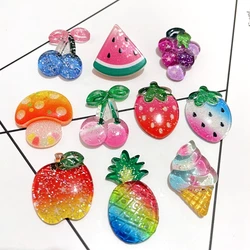 10 pz NUOVI Frutta Torta Gelato Popsicle Cabochon In Resina Con Parte Posteriore Piana Scrapbooking Gioielli FAI DA TE Decorazione Mestiere Accessori