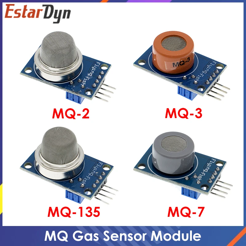 MQ-2 MQ-3 MQ-7 MQ-135 rilevamento fumo metano modulo sensore Gas liquefatto per Arduino Starter Kit fai da te