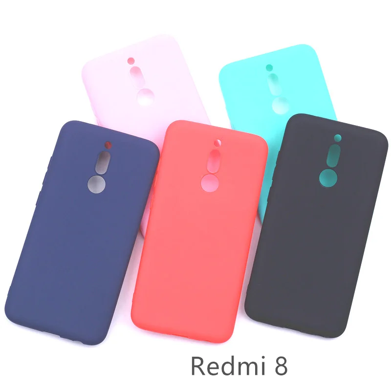 SUREHIN Cove for Xiaomi Redmi Note 8 Pro Case Matte Red Blue Yellow Clear Green Pink Purple Silicone Back Transparent Case Cover image 4