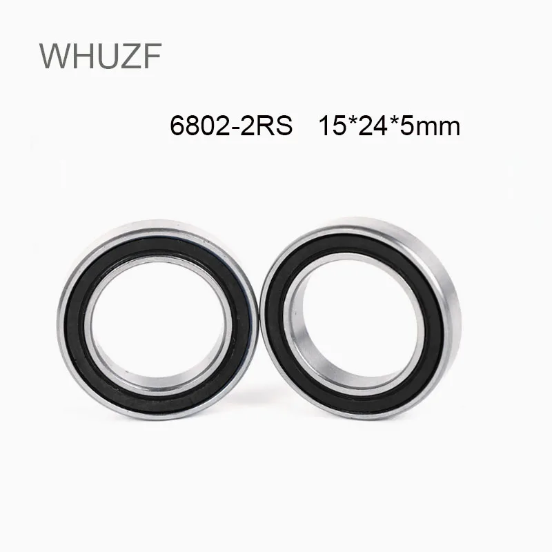 

WHUZF Free Shipping 20/50/100pcs 6802RS Bearing 15x24x5 mm ABEC-3 Hobby Electric 6802 RS 2RS Ball Bearings 6802-2RS Blue Sealed