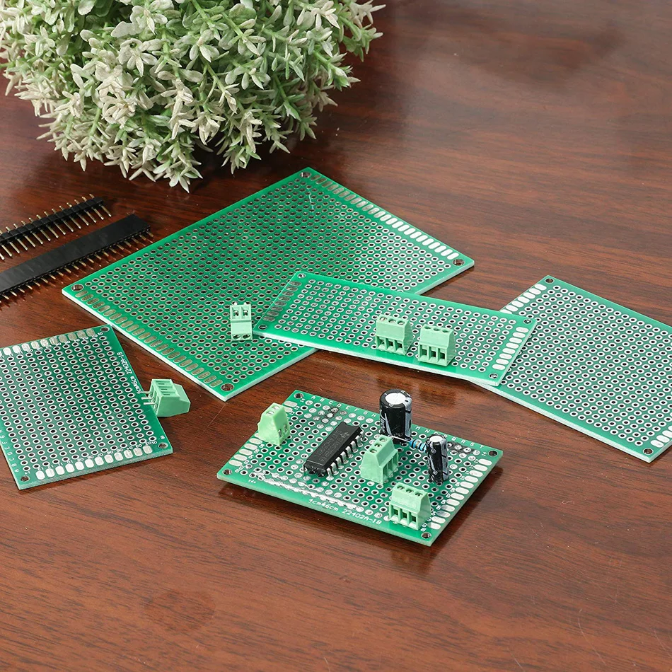 40PCs PCB Double-sided Prototyping PCBs Circuit Boards Kit, 5 Size Universal untraced perforated printed circuits boards