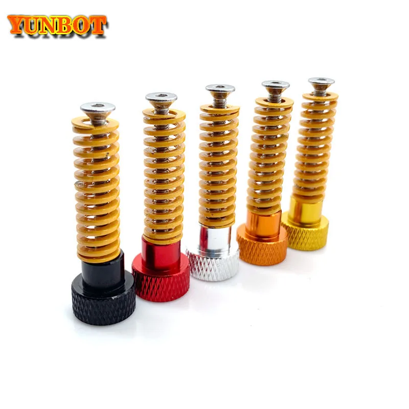 4pcs 3D printer Leveling components M3 screw Leveling spring Leveling knob suite for 3D printer Heating Bed parts