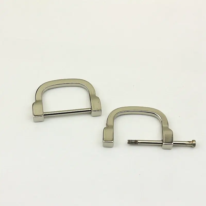 20Pcs 30mm Metal Dee D Ring Buckles Detachable Screw Handbag Strap Connector Clasp Hook DIY Bags Leather Hardware Accessories