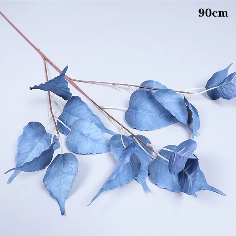 פרחי משי כחולים מלאכותיים לחתונה ועיצוב