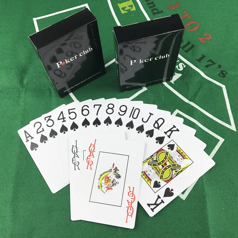 2 pcs/Lot  Baccarat Smooth Waterproof Texas Hold'em Poker Club PVC Plastic Poker Card Game Pokers 2.48*3.46inch Yernea