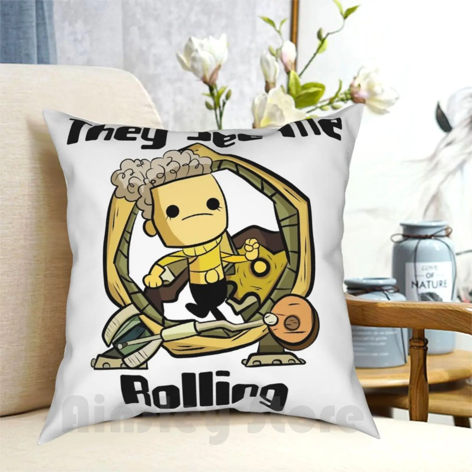 They See Me Rolling | Oxygen Not Included Pillow Case Printed Home Soft Throw Pillow Oxygennotincluded Games Gaming