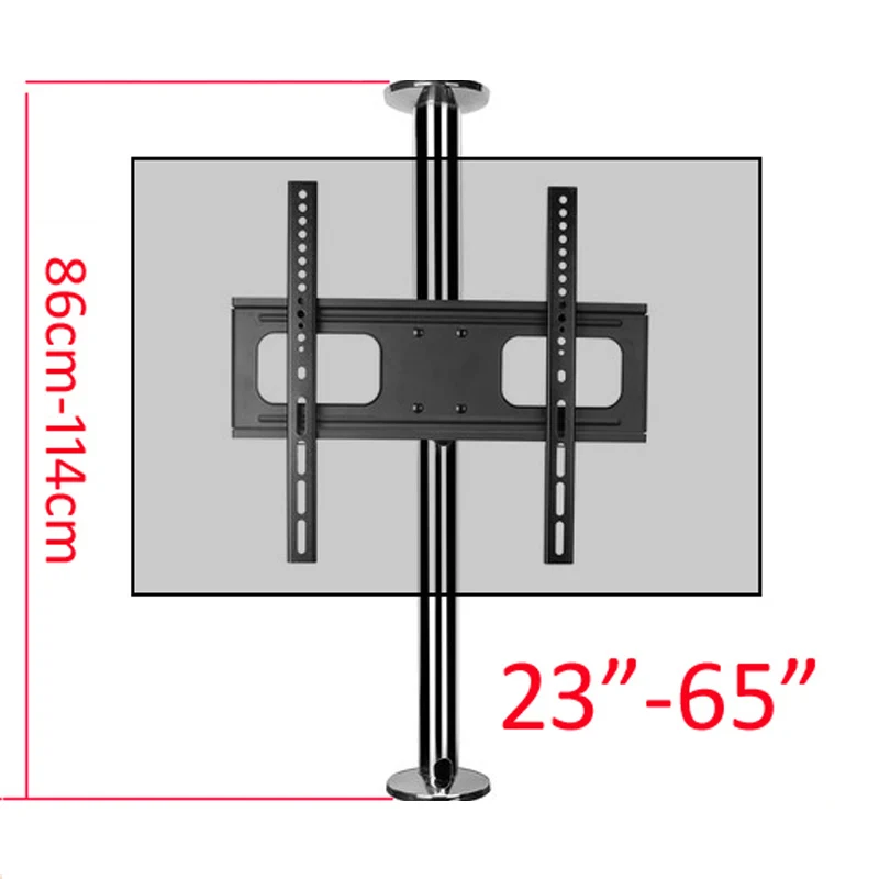 

DL-A10M-86 NEW 23"-65" stainless steel LCD TV stand mounts bracket in Partition wall 360 rotate height adjust 110cm 86cm 114cm