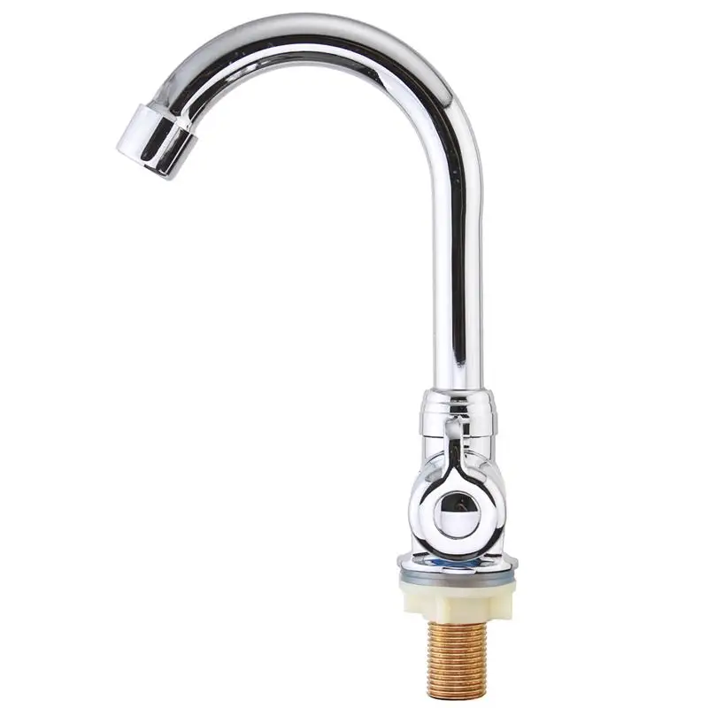 Caravan Boat 360 Degree Rotation Copper Basin Faucet Folding Cold Water Faucet Tap Kitchen Bathroom for RV Marine Boat Deck Hatc