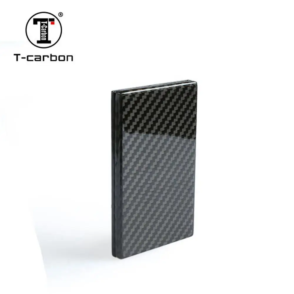 T-carbon manufacturer carbon fibre custom money clip credit card holder