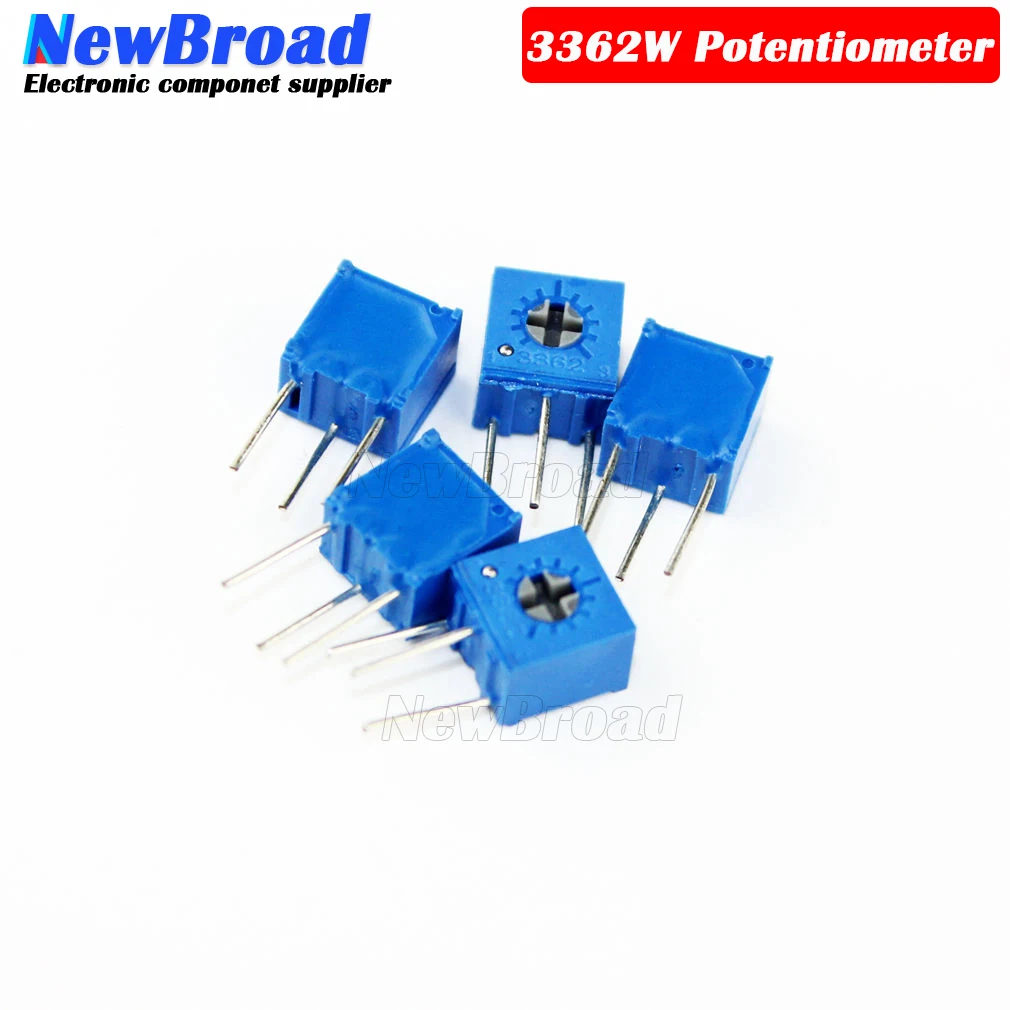 10PCS 3362W Adjustable Precision Potentiometer Cross W101 W201 W501 W102 W202 W502 W103 W203 W503 W104 W204 W504 W105 2-Pin