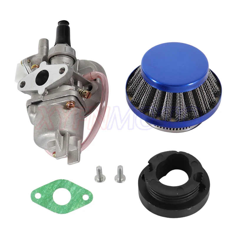 Carburetor Carb Carby + Steel 44mm Air Filter + Stack for 47cc 49cc Mini Moto Dirt Pocket Bike ATV Quad Go Kart Minimoto