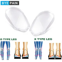 Semelles orthopédiques pour femmes/hommes, 1 paire, Inserts de chaussures, talon moyen et latéral, rehaussement de cale, coussinets en Silicone, correcteur de Type de jambe O/X