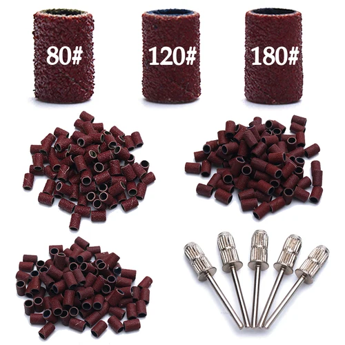 50/100 Uds 80 ''/120''/180 ""bandas de lijado para decoración de uñas herramienta removedora de esmalte de Gel accesorio para máquina eléctrica de uñas brocas para uñas