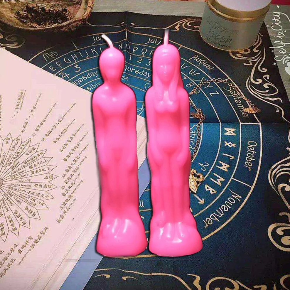 Male And Female Couple Candles Handmade Humanoid Candle Love Wish Votive Candle Religion Magic Ceremony Candle Home Decor