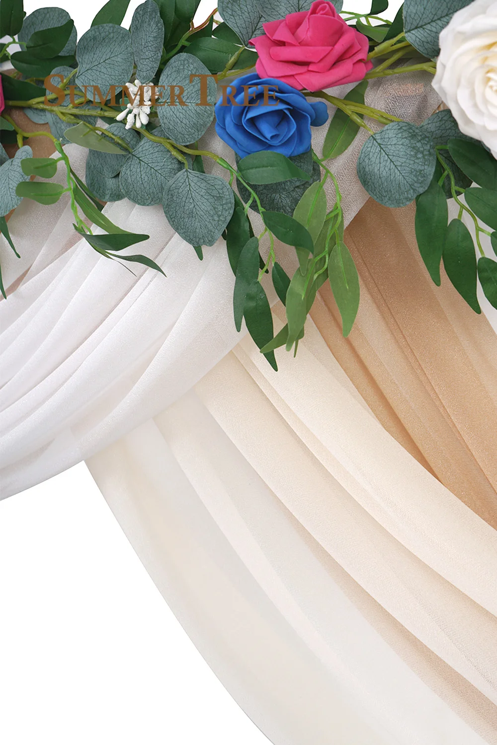 6-10 Meters Wedding Arch Drape Fabric Sheer Chiffon Tulle Curtain Draping Backdrop Party Supplies Drapery Ceremony Decoration