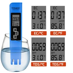 3 in 1 TDS EC Tester 0-9990ppm TDS/EC/Temp Meter Conductivity Detector Water Quality Monitor Purity Measure Tool for Pool 20%OFF