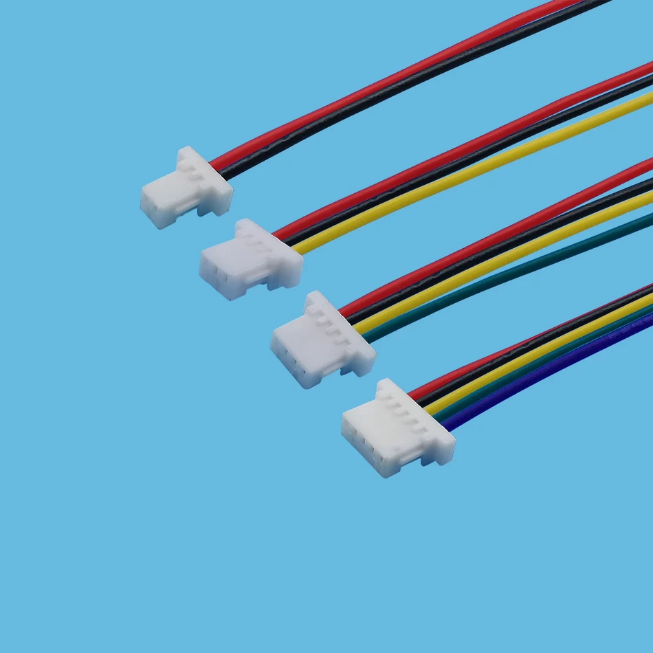 10Pcs JST SH1.0 Pitch 1.0mm 2P 3P 4P 5P 6P 7P 8 Pin Single Female Jack Plug Electronic Wire Cable Connector Length 10cm 28AWG