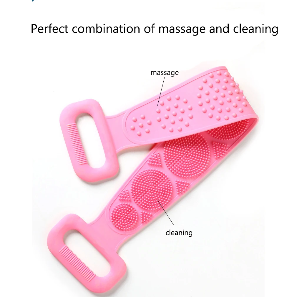 Silicone Brushes Bath Towels Rubbing Back Mud Peeling Body Massage Shower Scrubber Skin Cleaning Magic Shower Brushes