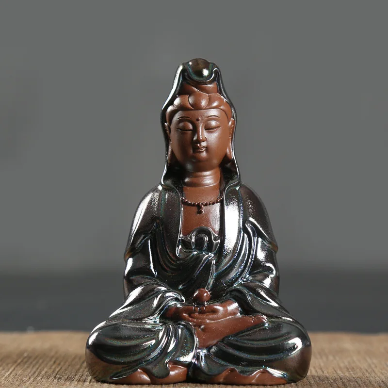 

Purple Sand Tea Pet Tathagata Guanyin Maitreya Buddha Statue Creative Car Home Decorations and Accessories Decorative Tea Tray