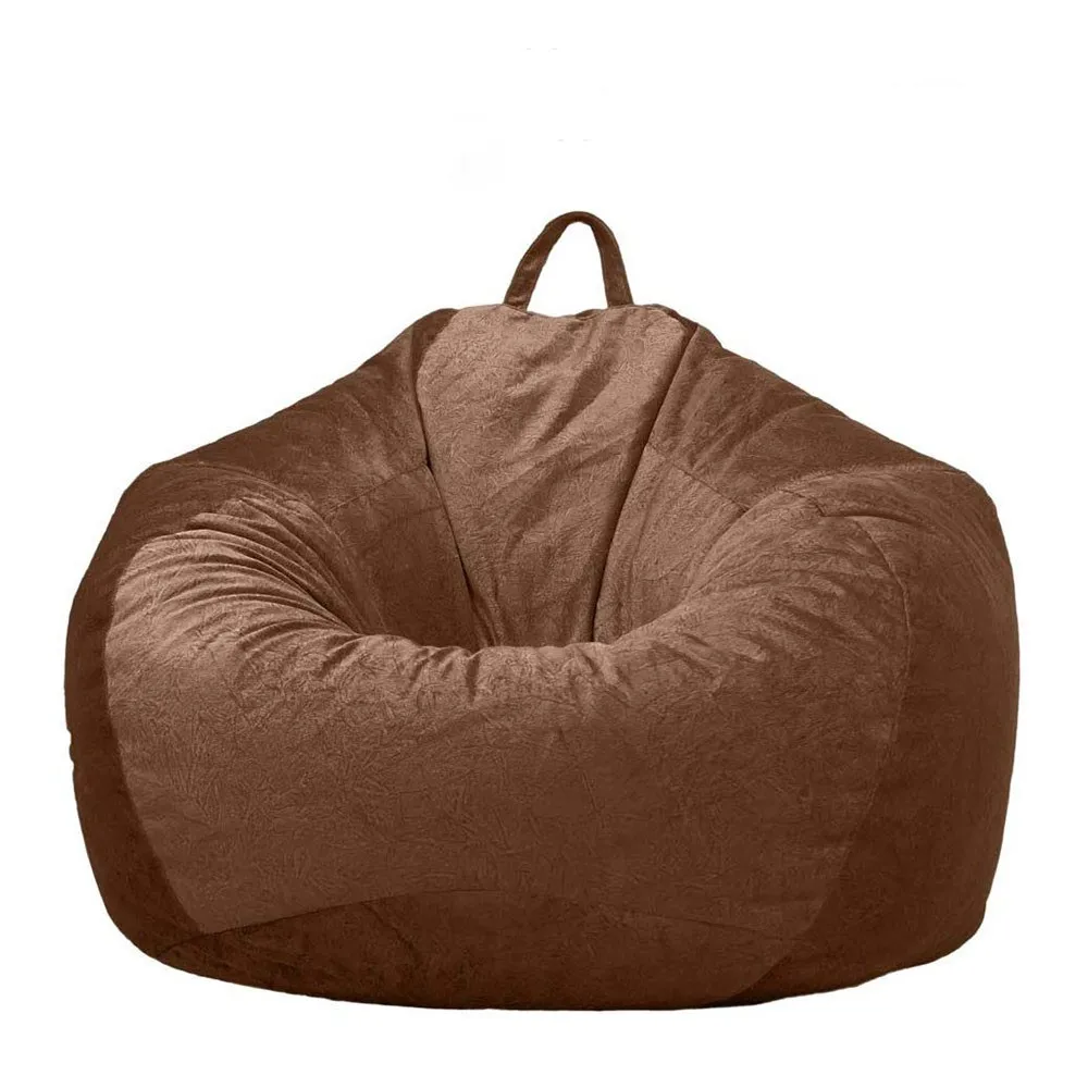 X-Large Lazy Sofas Chair Cover without Filler Lazy Bean Bag Floor Seat Tatami Puff Room Furniture Linen Cloth Lounger Seat