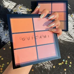 GUICAMI Genuine 6-color Blush Palette 6-color Blush Palette Matte Natural Blush Long-lasting Color Rouge