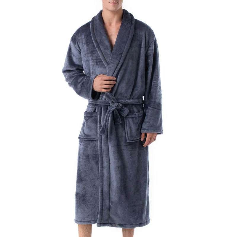 Spring Winter Men Bathrobe 9XL 8XL 7XL 6XL Bust 140cm Warm Plus Size Sleepwear Pajama