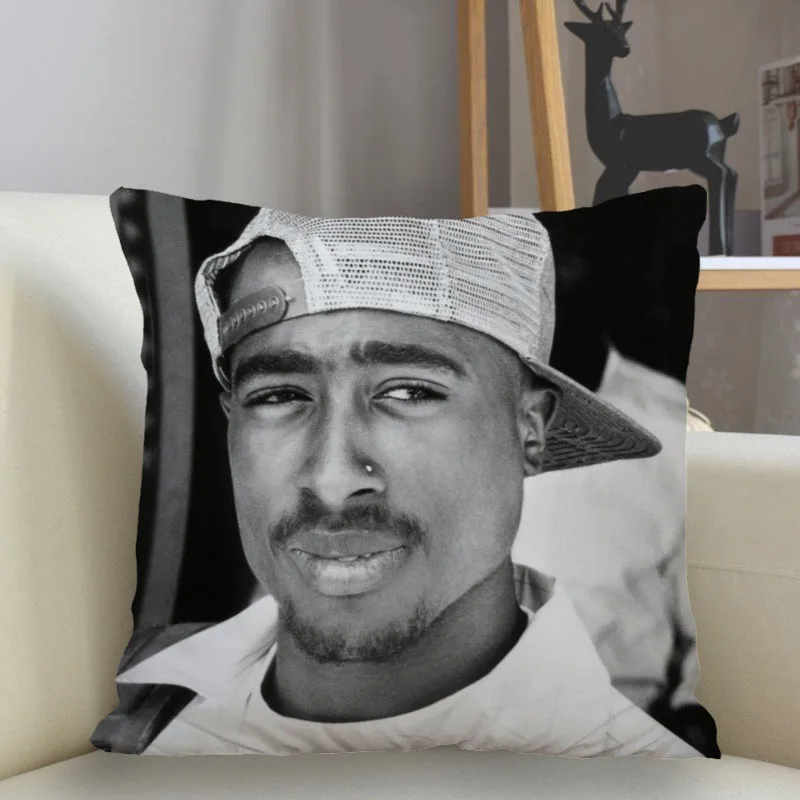 Musife New Custom 2Pac Tupac Pillowcase Sofa Decorative Cushion Cover Pillowcase Home Decor Drop Shipping Wholesale