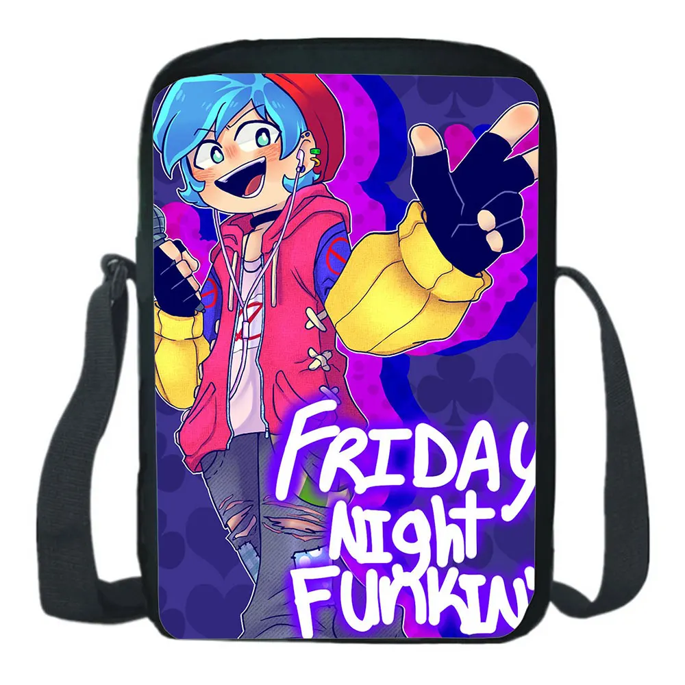 Friday Night Funkin School Bag Backpack Casual Crossbody Bag Unisex Shoulder Bag Diagonal Small Backpack Light Mini Phone Bag