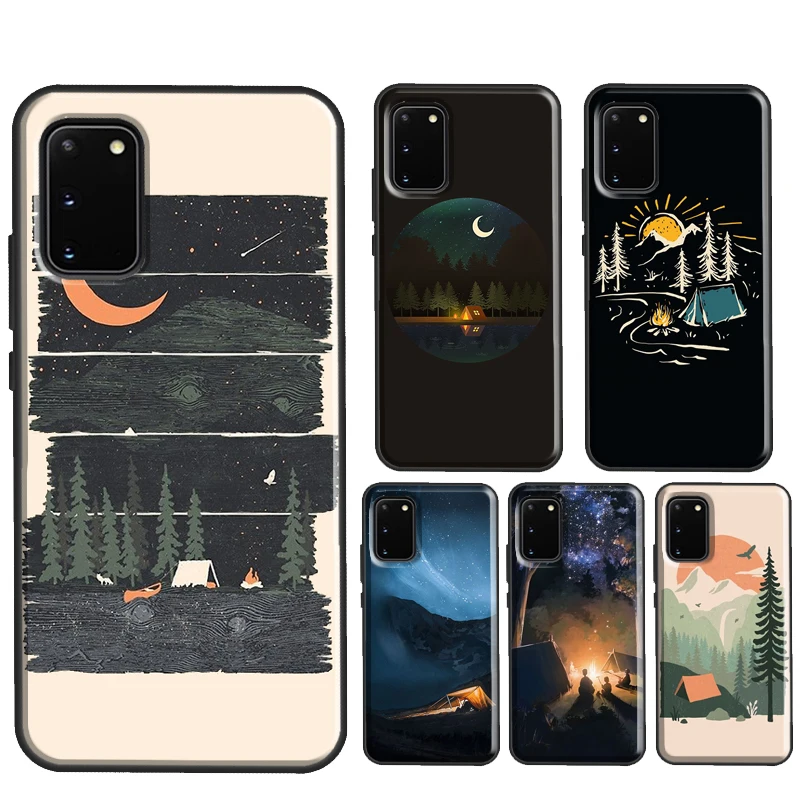 Nature Camping Art Case For Samsung Galaxy S21 S22 Ultra Note 20 S8 S9 S10 Plus Note 10 Plus S20 FE Coque