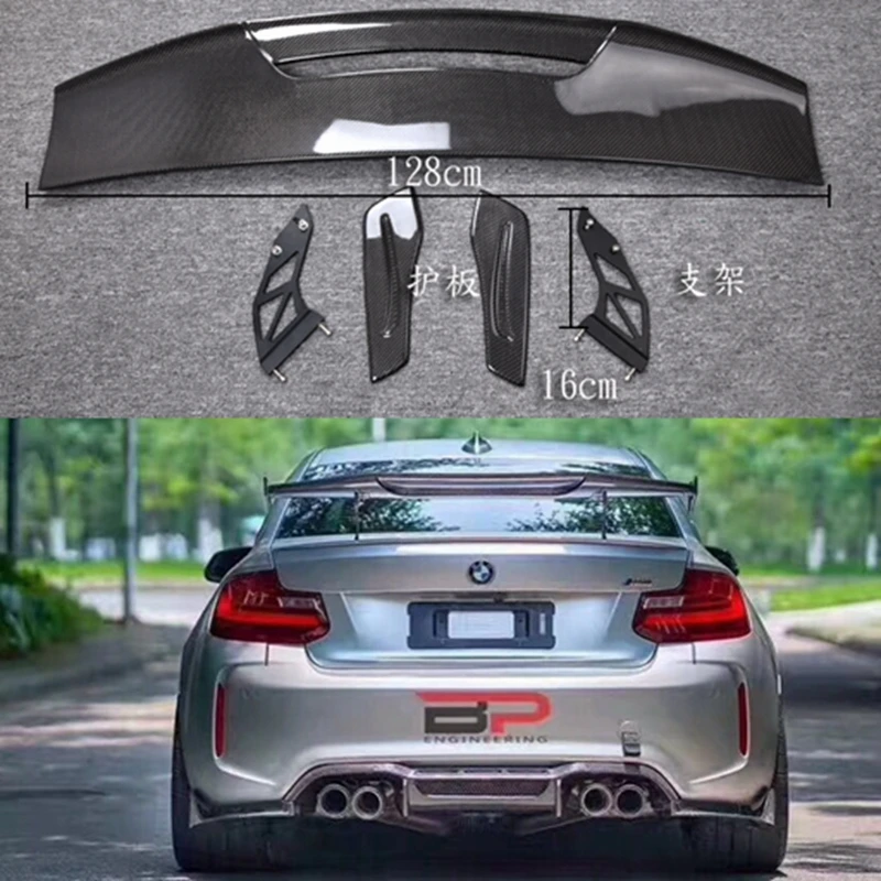 Car Styling GTS Carbon Fiber Modified Rear Spoiler Tail Wing For BMW 1M M3 E82 E87 E90 E92 E93 F30 F10 Revozport Style MAD GT