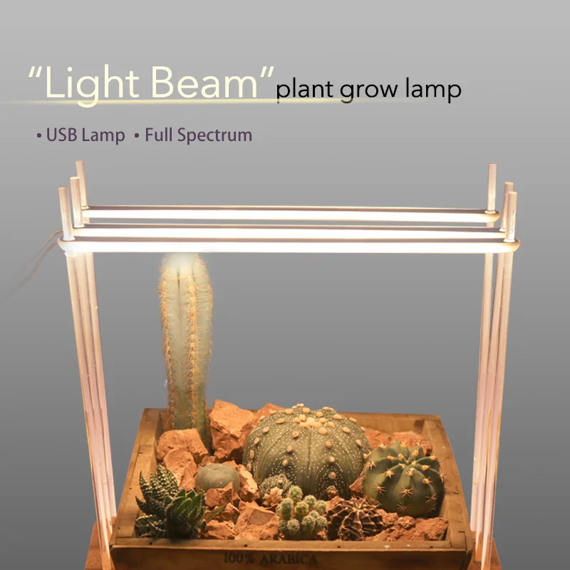 DC5V Light Beam Phytolamp For Plants Full Spectrum Sunshine Grow Light Ground Plug Plant Light Hydroponics Seedling Fill Light