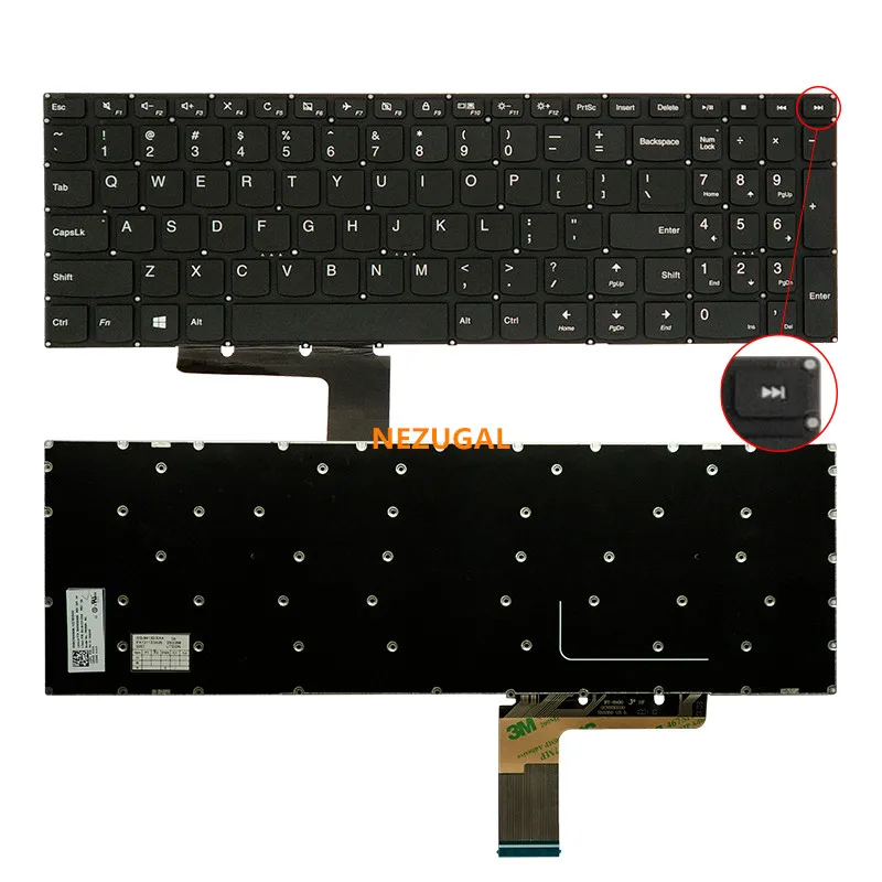 US English keyboard for Lenovo 310-15ISK IAP IKB ABR 510-15ISK IKB V310-15ISK IKB E52-80 V110-15ISK AST IKB V510-15IKB Laptop