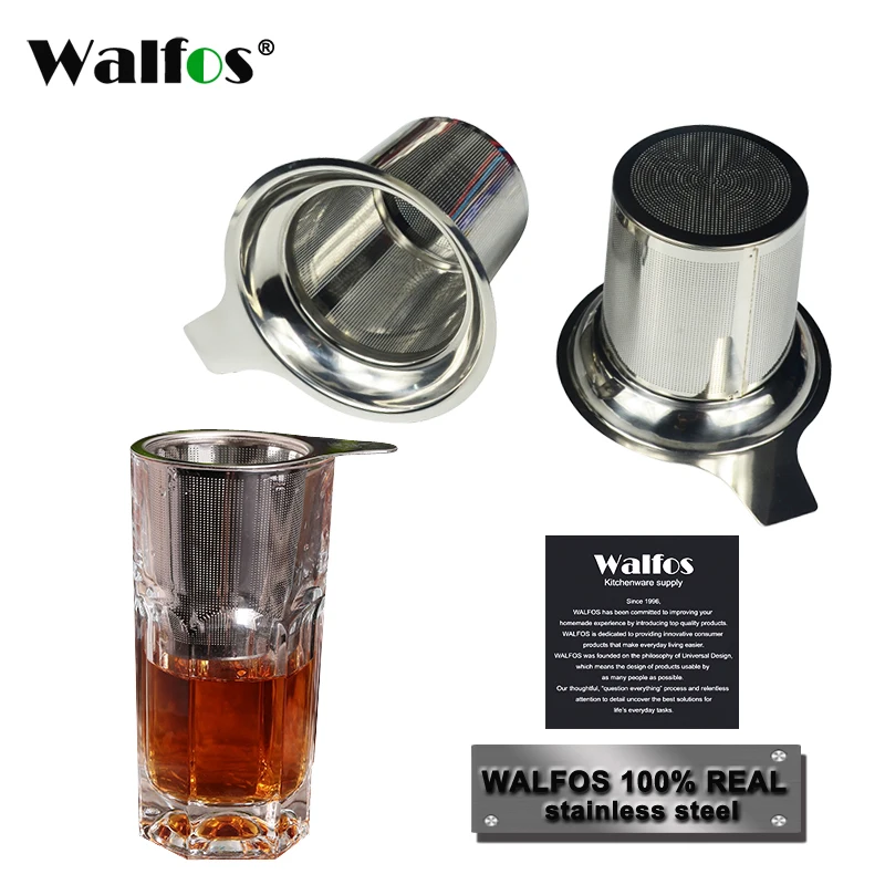 

Walfos Mesh Tea Infuser Reusable Tea Strainer Teapot Stainless Steel Loose Tea Leaf Spice Filter Drinkware Kitchen Accessories