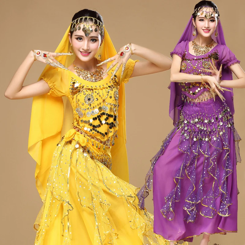 Belly Dancing Costumes For Women Bollywood Indian Dance Costume Adult Oriental Belly Dance Dress Stage Performance Clothing Suit