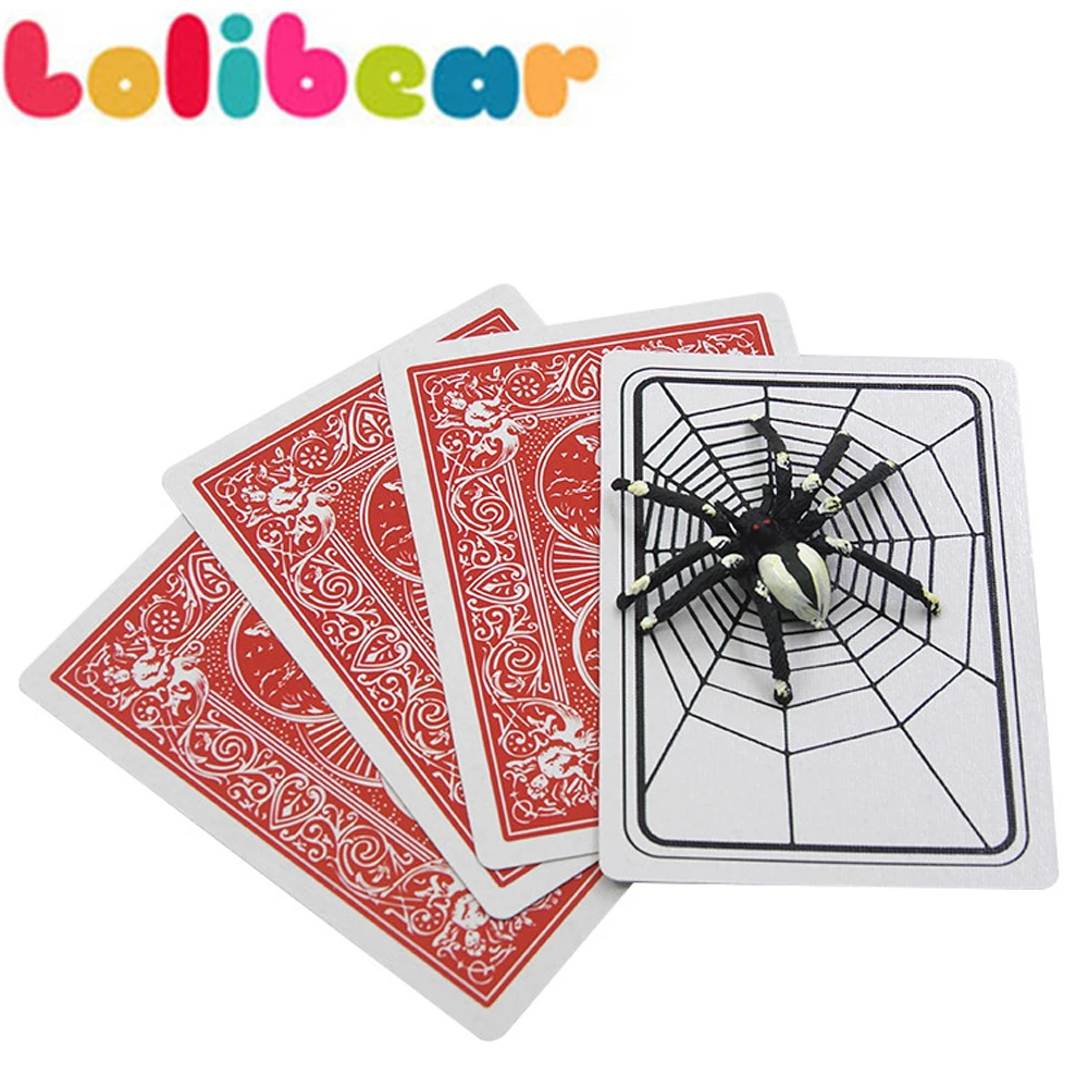 Spider And Net Magic Tricks Card Appearing Magica Magician Closed Up Illusions Gimmick Props Magie The Web Trick Card Magia