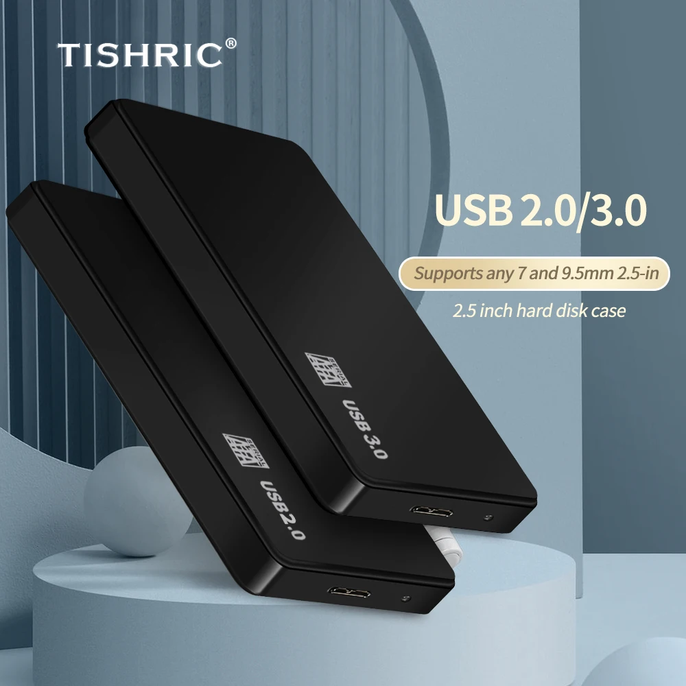 TISHRIC-SATA para Gabinete HDD USB, 2.5 Polegadas, USB 3.0, Caso HDD, Caso do Disco Rígido, Caixa de Disco Rígido Externo, Suporte 8TB