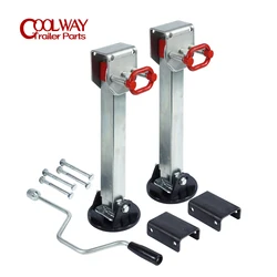 2PCS Trailer Jack 440~630mm Drop Down Caravan Parking Stabilser Legs Handler Motorhome Stands Corner Steady Camper Parts