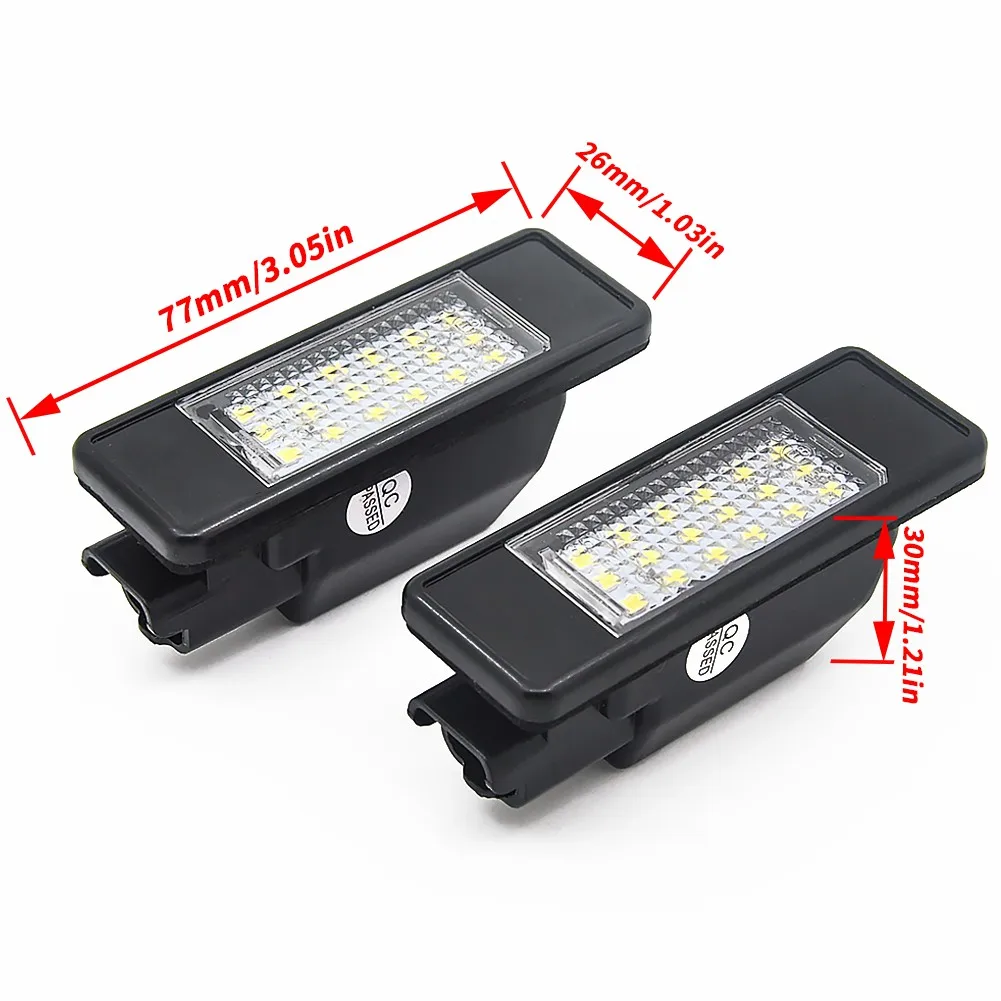 

2 pcs 18 LED License Plate Light Lamp For Peugeot 207 307 308 Citroen Berlingo 2004-2009 C3 C4 C5 C6 5D