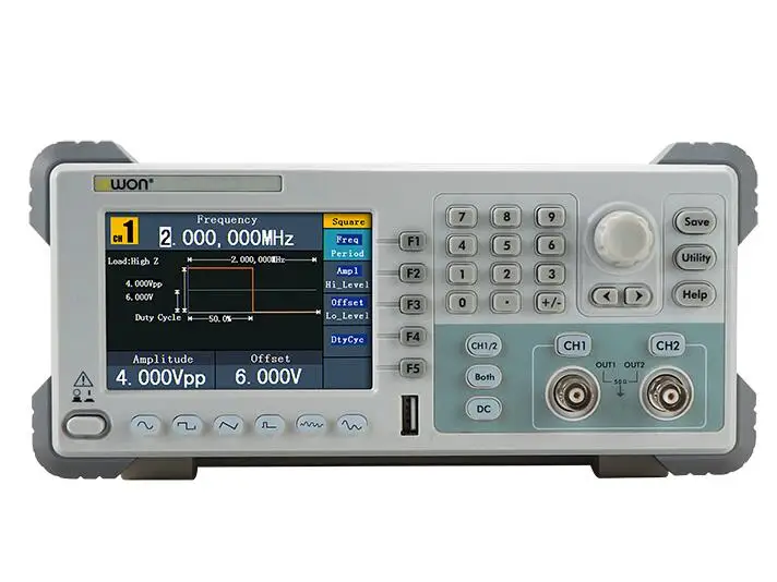 Generatore di forme d'onda arbitrarie modulate a doppio canale OWON 10MHz con contatore AG1012F
