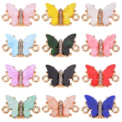 Peixin 10Pcs/Set High Quality Multicolor Acrylic Butterfly Connector for DIY Bracelet Necklace Jewelry Making Animal Accessories