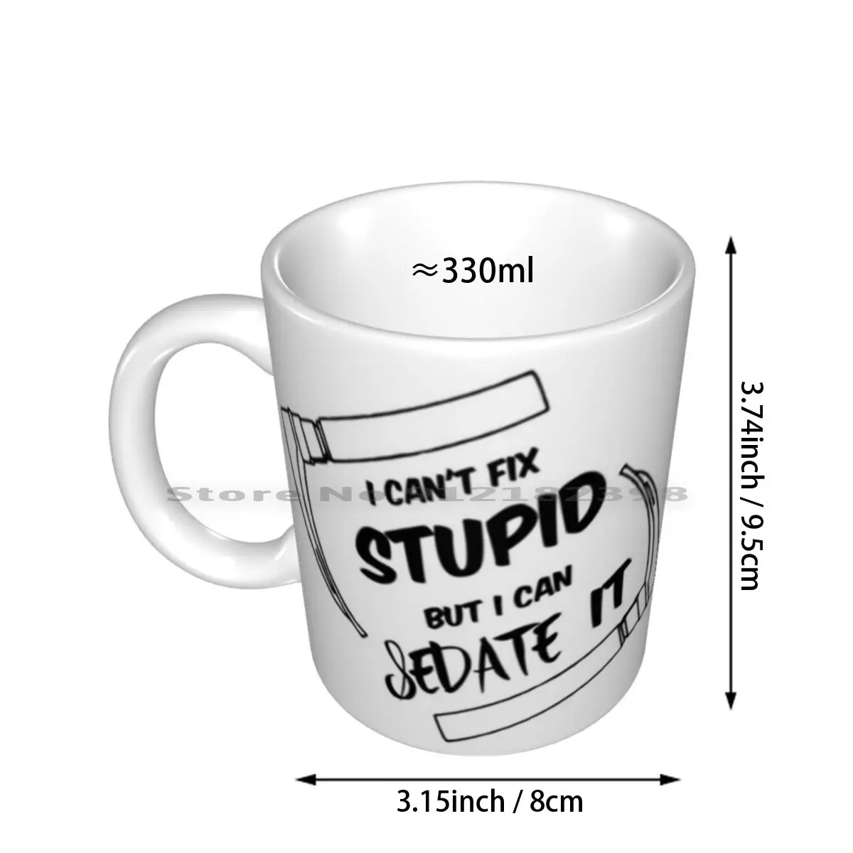 I Cant Fix Stupid But I Can Sedate It Ceramic Mugs Coffee Cups Milk Tea Mug Anaesthetist Anesthetist Anesthesiologist