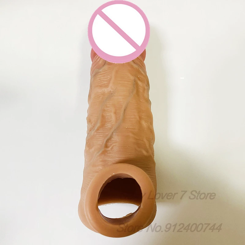 3 Size Penis Ring Enlargement Condom Cock Extender  Ejaculation Delay Toy Soft Silicone Sleeve Adult 18 Sex Product For Men Gay