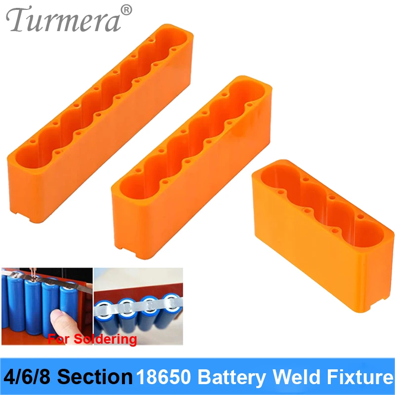 

Turmera 18650 Battery Welding Fixture Plastic Holder 4 6 8 Sections for Diy Batteries Packs Soldering Use in Screwdriver Drills