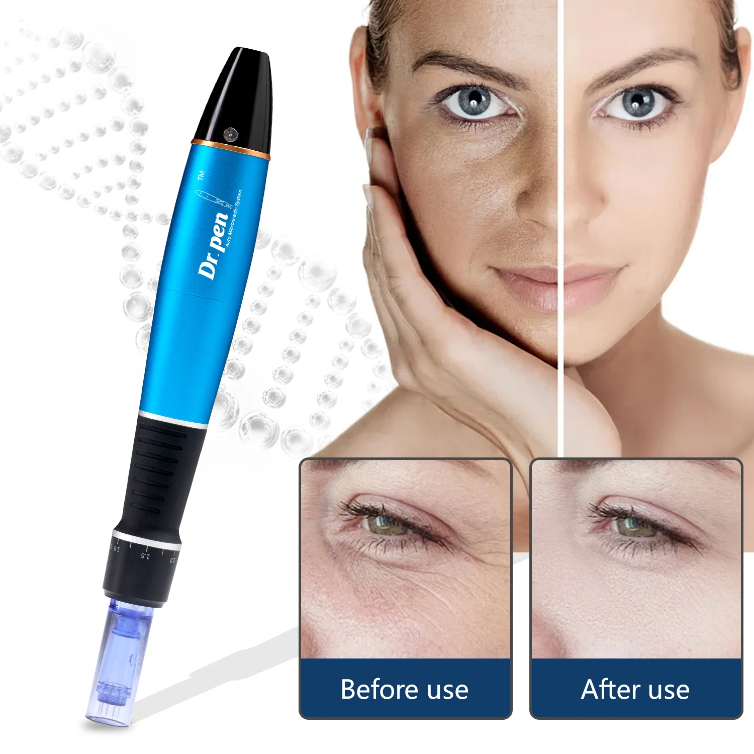 Drahtloser Dr. Pen A1 Microneedling Pen mit Patronenset Derma Pen Auto Micro Needles Mesotherapiegerät Gesichtspflege