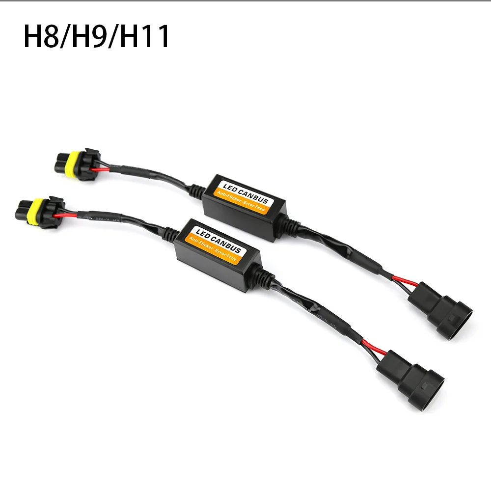 2024 Car LED Headlight Decoder H1 H4 H7 H8 H9 H11 9006 HB4 9005 HB3 Canbus Anti-EMC No error No Interference Fit For VW GOLF BMW