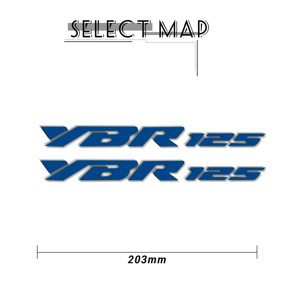 New Motorcycle reflective fuel wheels fairing portable luggage helmet stickers sign decoration Decals For Yamaha YBR 125 ybr 125