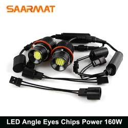 2Pcs 160W For BMW E39 E53 E60 E61 E63 E64 E65 E66 525i 530i xi 545i M5 Error Free LED Angel Eyes Marker Lights Bulbs