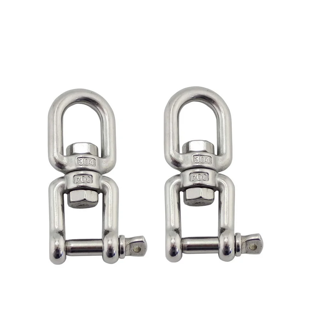 

2PCS Stainless Steel 304 Jaw And Eye Anchor Swivel 4mm 5mm 6mm 8mm 10mm Polished Marine Anchor Chain Swivels Stainless Steel