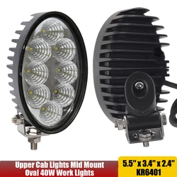 40W Tractor Led Work Light With EMC 12V 24V LED Flood / Spot Beam Led Agricultural Headlight For JCB Case IH + x1Pc
